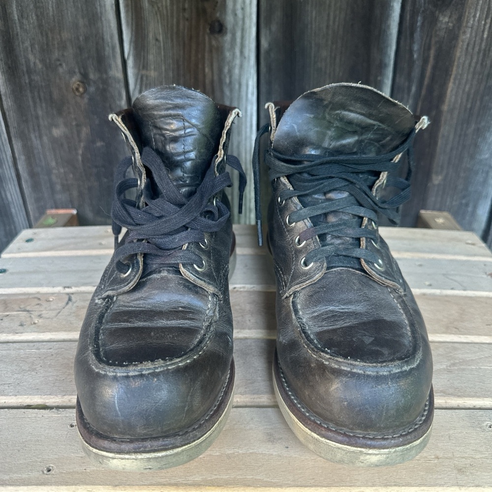 Vintage Red Wing 8890 Moc Toe Boots – Black (Size 8.5 D)